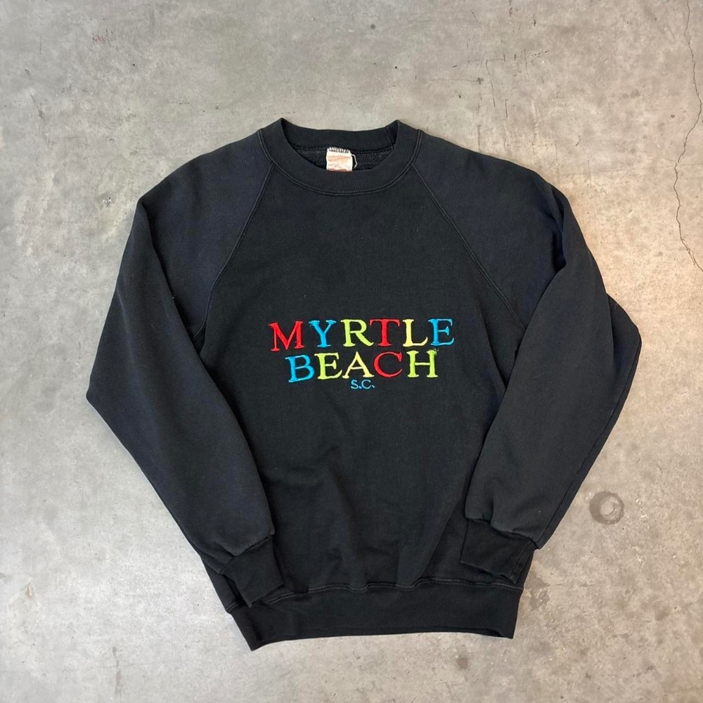 Vintage 80s Myrtle Beach South Carolina black crewneck sweatshirt